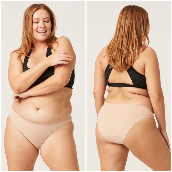 Modibodi Recycled Seamfree Bikini in Cashew (Moderare-Heavy) - Picture 2 of 4